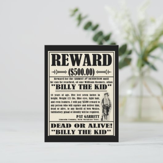 Billy het Kind Gezocht Poster Briefkaart (Staand voorkant)