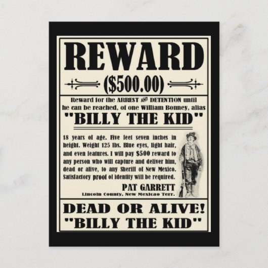 Billy het Kind Gezocht Poster Briefkaart (Voorkant)