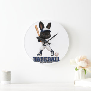 Billy het Konijn Honkbal Moppige Sport Konijn Grote Klok