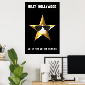 Billy Hollywood Movie Poster in Black (Thuiskantoor)
