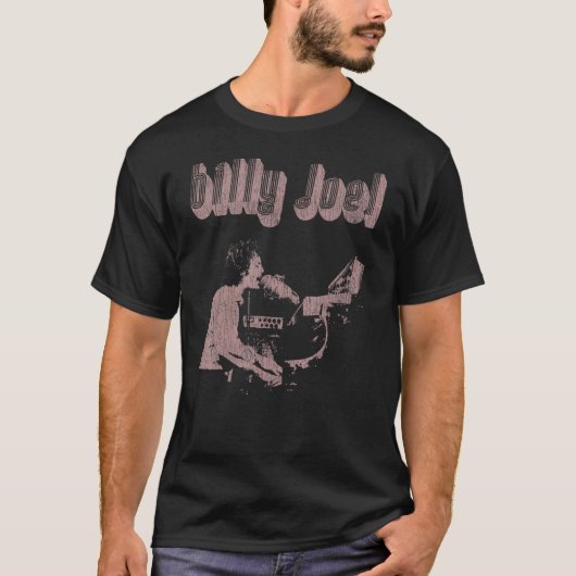 Billy Joel - Retro Piano Man T-shirt (Voorkant)