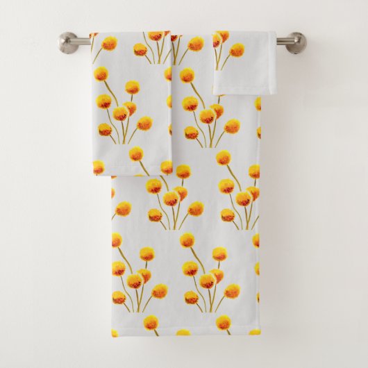 Billy knoop gele bloemen modern bad handdoek (Insitu)