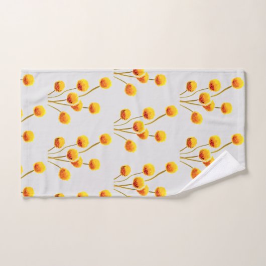 Billy knoop gele bloemen modern bad handdoek (Handdoek)
