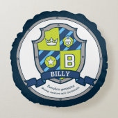 Billy letter B: heraldry shield Rond Kussen (Voorkant)