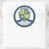 Billy letter B naam betekent heraldiek schild kind Ronde Sticker (Tas)