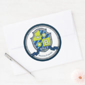 Billy letter B naam betekent heraldiek schild kind Ronde Sticker (Envelop)