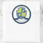 Billy letter B naam betekent heraldiek schild kind Ronde Sticker (Tas)