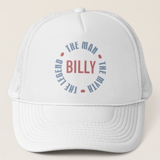 Billy Man Myth Legend Customizable Trucker Pet (Voorkant)