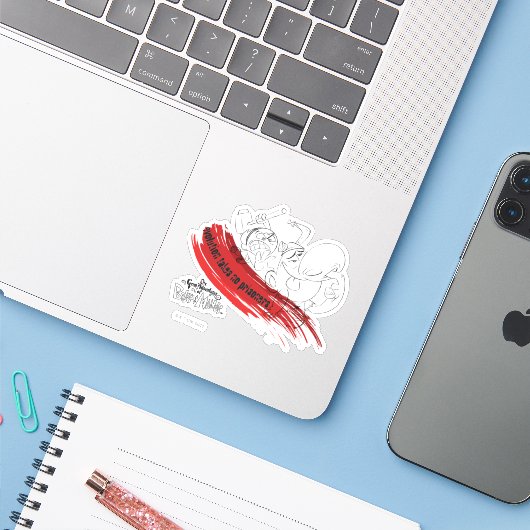 Billy & Mandy - Evolutie neemt geen gevangenen in  Sticker (Laptop met iPhone)