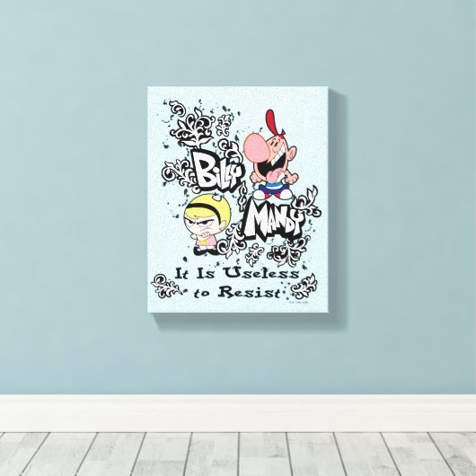 Billy & Mandy - Onbaatzucht om te weerstaan Canvas Afdruk (Insitu (Houten vloer))