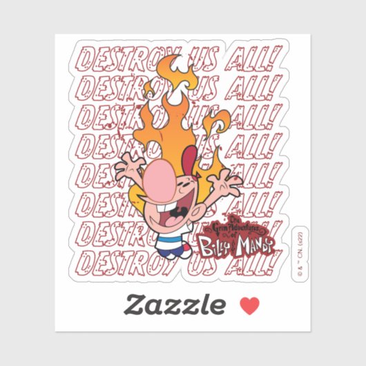 Billy & Mandy - Vernietig ons allemaal Sticker (Vel)