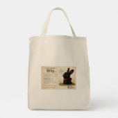 Billy Ochtend Stretch Lief Zwarte Rex Konijn Tote Bag (Achterkant)