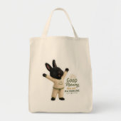 Billy Ochtend Stretch Lief Zwarte Rex Konijn Tote Bag (Voorkant)