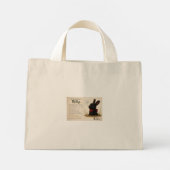 Billy ochtendstretch Schattige Zwarte Rex Konijn Mini Tote Bag (Achterkant)