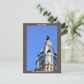 Billy Penn City Hall Philadelphia Briefkaart (Staand voorkant)