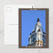 Billy Penn City Hall Philadelphia Briefkaart (Voorkant / Achterkant)
