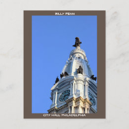 Billy Penn City Hall Philadelphia Briefkaart