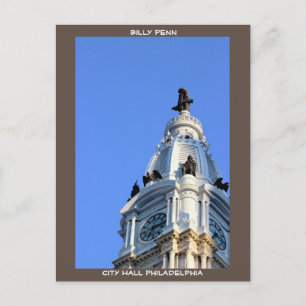 Billy Penn City Hall Philadelphia Briefkaart