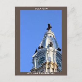 Billy Penn City Hall Philadelphia Briefkaart