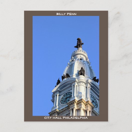 Billy Penn City Hall Philadelphia Briefkaart (Voorkant)