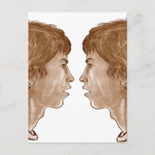 Billy ... Portret met dubbel profiel 2004 Briefkaart (Voorkant)