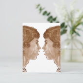 Billy ... Portret met dubbel profiel 2004 Briefkaart (Staand voorkant)