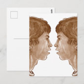 Billy ... Portret met dubbel profiel 2004 Briefkaart (Voorkant / Achterkant)