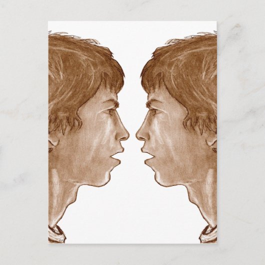 Billy ... Portret met dubbel profiel 2004 Briefkaart (Voorkant)