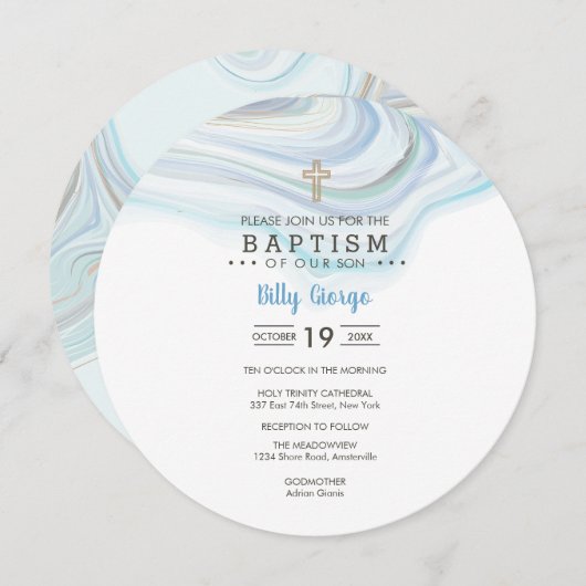 Billy Ronde Uitnodiging (Voorkant / Achterkant)