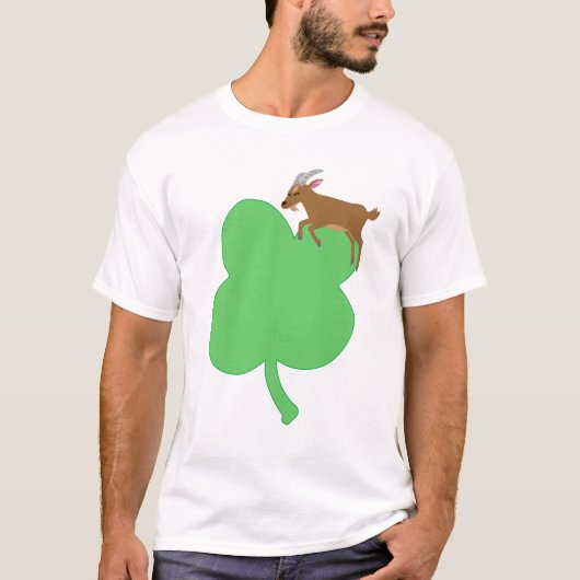 Billy Swags White St Patricks Goat Themed T-shirt (Voorkant)