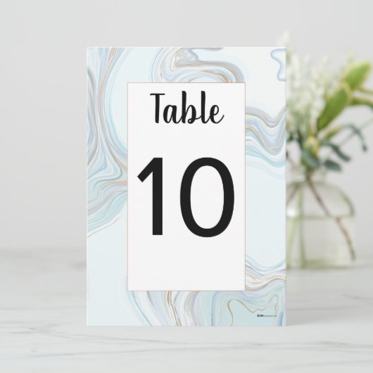 Billy Tafel Nummer Kaart (Staand voorkant)