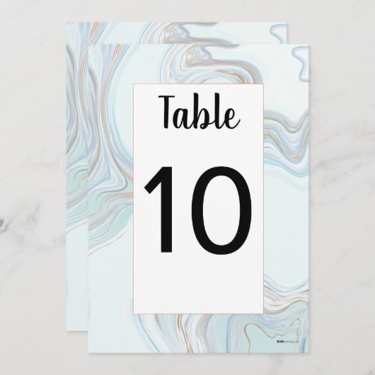 Billy Tafel Nummer Kaart (Voorkant / Achterkant)