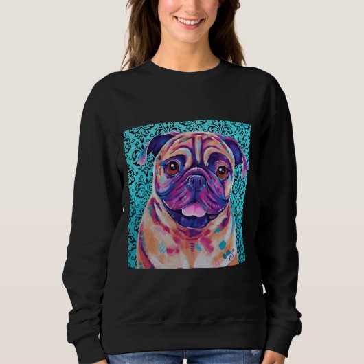 Billy - Tan Pug Dog artwork Premium T-Shirt 145 (Voorkant)