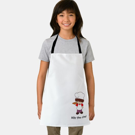 Billy the Chef Apron for Kid with Masterchef Print Schort (Insitu)