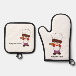 Billy the Chef Masterchef Print  Ovenwant & Pannenlap Set