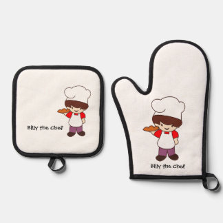 Billy the Chef Masterchef Print  Ovenwant & Pannenlap Set
