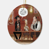 Billy The Kid? Grappige Geit Cartoon Keramisch Ornament (Links)