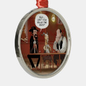 Billy The Kid? Grappige Geit Cartoon Metalen Ornament (Rechts)