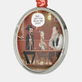 Billy The Kid? Grappige Geit Cartoon Metalen Ornament (Links)