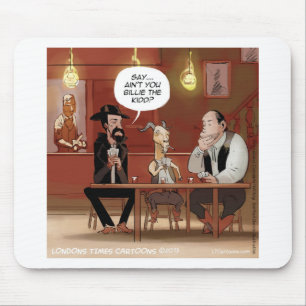 Billy The Kid? Grappige Geit Cartoon Muismat