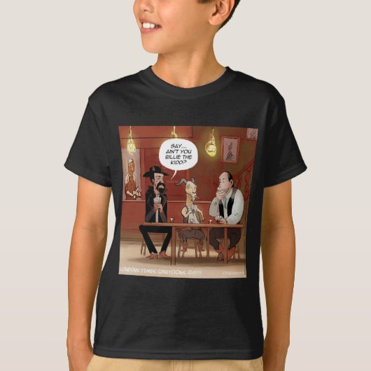 Billy The Kid? Grappige Geit Cartoon T-shirt (Voorkant)
