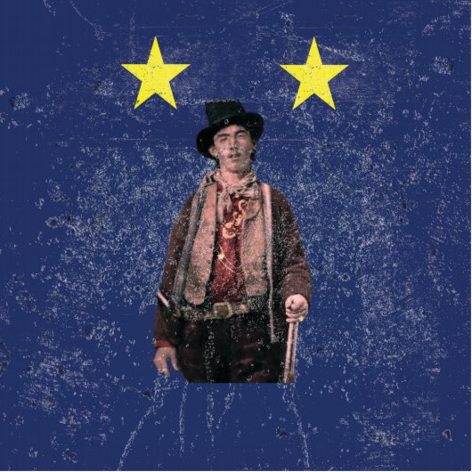 Billy the Kind American Gunfighter Outlaw Old West Fotobeeldje Magneet (Voorkant)