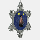 Billy the Kind American Gunfighter Outlaw Old West Tin Sneeuwvlok Ornament (Links)
