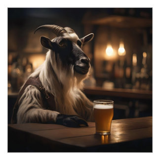 Billy the Kind: Een geit loopt een bar binnen, Foto Afdruk
