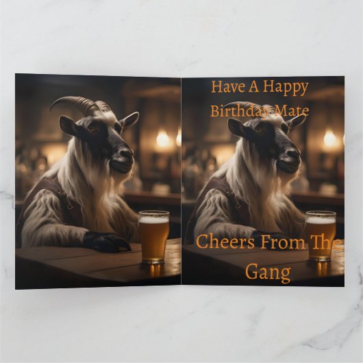 Billy the Kind: Een geit loopt een bar binnen, Kaart (Binnen)