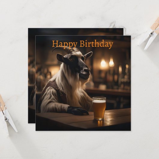 Billy the Kind: Een geit loopt een bar binnen, Kaart (Voorkant / Achterkant in situ)