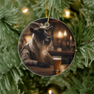 Billy the Kind: Een geit loopt een bar binnen, Keramisch Ornament