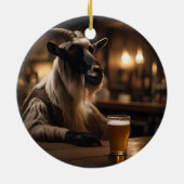 Billy the Kind: Een geit loopt een bar binnen, Keramisch Ornament (Achterkant)