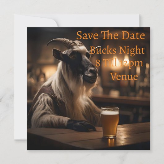 Billy the Kind: Een geit loopt een bar binnen, Save The Date (Voorkant)