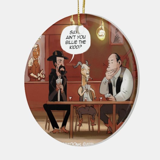 Billy The Kind? Funny Goat Cartoon Keramisch Ornament (Links)
